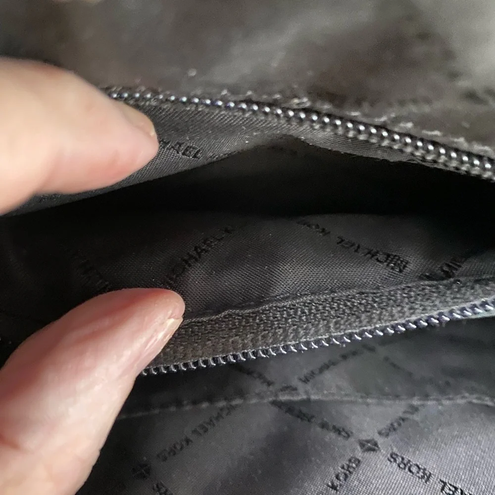 Michael Kors Abbey Quilted Black Leather Backpack Medium Size